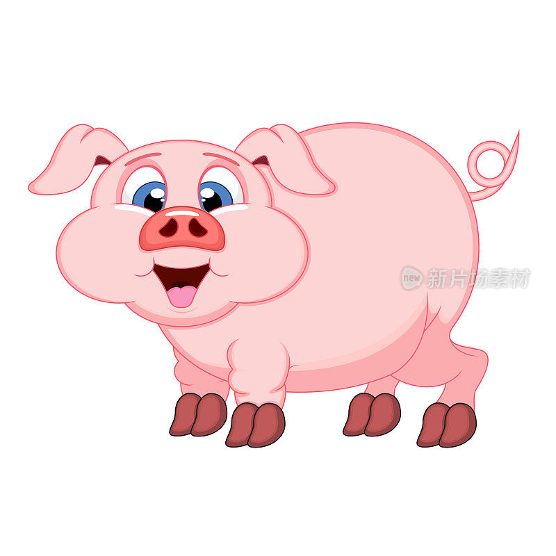 Cute pink Pig cartoon